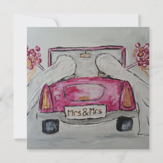 Mevrouw en mevrouw trouwuitnodiging kaart (Voorkant)