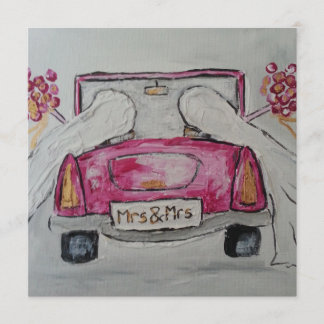 Mevrouw en mevrouw trouwuitnodiging kaart