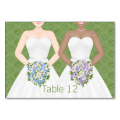 Mevrouw en mevrouw twee bruiden Lesbische bruiloft Kaart (Voorkant)