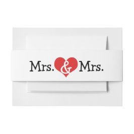 Mevrouw en mevrouw Two Brides Wedding Uitnodigingen Wikkel