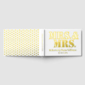 Mevrouw en mevrouw typografie lesbische witte brui gastenboek (Volledig)