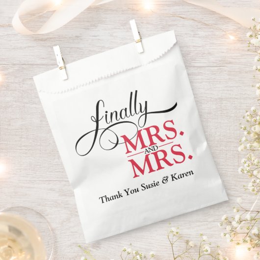 Mevrouw en mevrouw Wedding Bedankzakje (Geknipt)