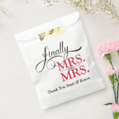 Mevrouw en mevrouw Wedding Bedankzakje (Gezegeld)