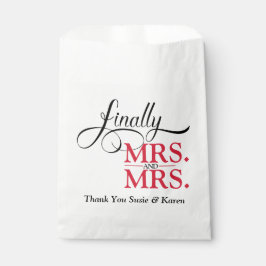 Mevrouw en mevrouw Wedding Bedankzakje