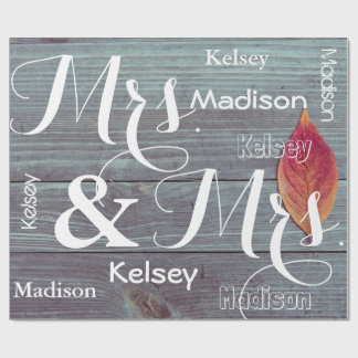 Mevrouw en mevrouw Wedding/Jubileum Gepersonalisee Cadeaupapier