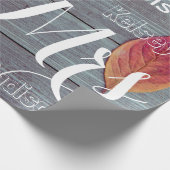 Mevrouw en mevrouw Wedding/Jubileum Gepersonalisee Cadeaupapier (Hoek)