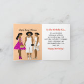 Mevrouw Fabulous African American Happy Birthday K Bedankkaart (Binnen)