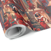 Mevrouw Fancy Santa Cadeaupapier (Rol Hoek)