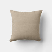 mevrouw faux linen burlap rustic chic initiaal jut kussen (Achterkant)