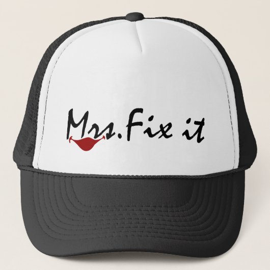 Mevrouw Fix. Trucker Pet (Voorkant)