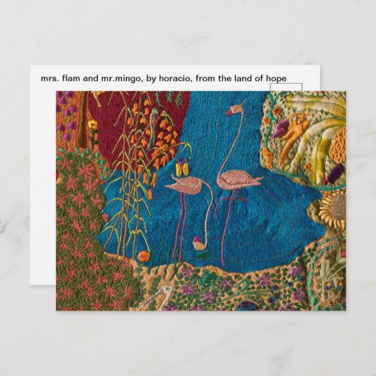 Mevrouw Flam en de heer Mingo Briefkaart (Voorkant / Achterkant)