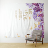 mevrouw Floral Arch Butterfly White Bridal Backdro Wandkleed (In Situ (horizontaal))