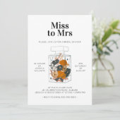 Mevrouw Floral Perfume Vrijgezellenfeest Blue Pink Kaart (Staand voorkant)