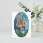 Mevrouw Fox Briefkaart Animal Briefkaart Victoriaa (Staand voorkant)