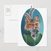 Mevrouw Fox Briefkaart Animal Briefkaart Victoriaa (Voorkant / Achterkant)