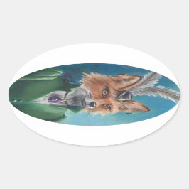 Mevrouw Fox Sticker Fox in Kleding Victoriaans Fox