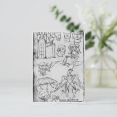 Mevrouw Fr 19093 fol.18v Verschillende tekeningen Briefkaart (Staand voorkant)