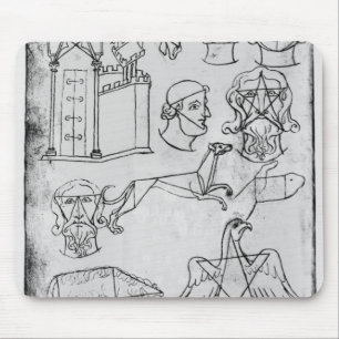 Mevrouw Fr 19093 fol.18v Verschillende tekeningen Muismat