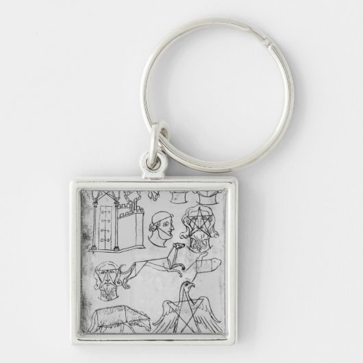 Mevrouw Fr 19093 fol.18v Verschillende tekeningen Sleutelhanger (Voorkant)