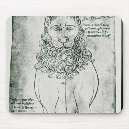 Mevrouw Fr 19093 fol.24v Lion en Porcupine Muismat (Voorkant)