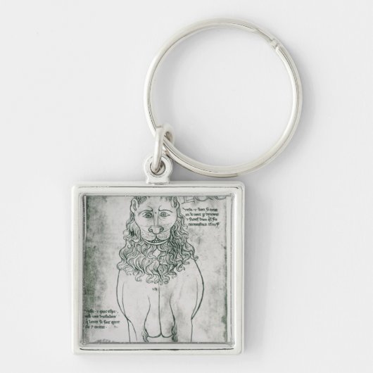 Mevrouw Fr 19093 fol.24v Lion en Porcupine Sleutelhanger (Voorkant)