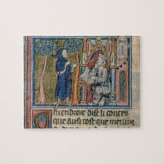Mevrouw Fr. 95 f.268 Merlin dicteert het verhaal a Legpuzzel (Horizontaal)