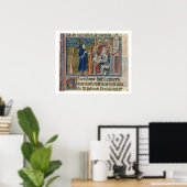 Mevrouw Fr. 95 f.268 Merlin dicteert het verhaal a Poster (Thuiskantoor)