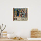 Mevrouw Fr. 95 f.268 Merlin dicteert het verhaal a Poster (Keuken)