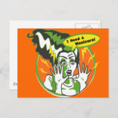 Mevrouw Frankenstein heeft een manicure nodig Briefkaart (Voorkant / Achterkant)