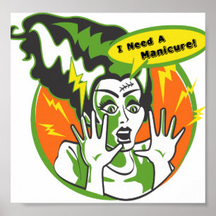 Mevrouw Frankenstein heeft een manicure nodig Poster
