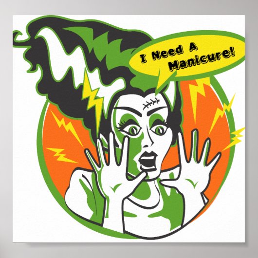 Mevrouw Frankenstein heeft een manicure nodig Poster (Voorkant)