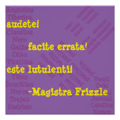 Mevrouw Frizzle in het Latijn Perfect Poster (Voorkant)