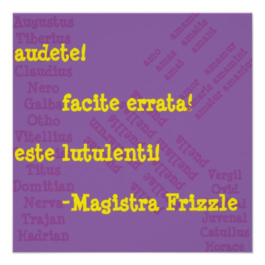 Mevrouw Frizzle in het Latijn Perfect Poster (Voorkant)