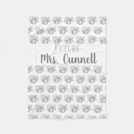 Mevrouw Future Bride Ring Fleece Deken