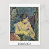 mevrouw gauguin evening dress van Eugene Paul Gaug Briefkaart (Voorkant)