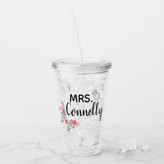 Mevrouw Gepersonaliseerd Acryl Drinkbeker (Voorkant ijs)