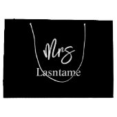 Mevrouw Gepersonaliseerde Bruids Grote Geschenktas Groot Cadeauzakje (Achterkant)