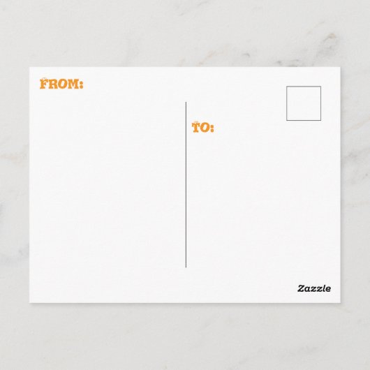 "MEVROUW GING MET PENSIOEN OP HET STRAND" BRIEFKAART (Achterkant)