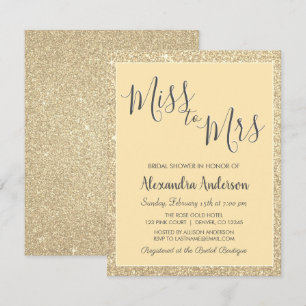 Mevrouw Gold Glitter Vrijgezellenfeest Kaart