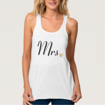 Mevrouw Gold Heart Fited Tank
