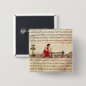 Mevrouw Grec 479 Traditional Iory work Vierkante Button 5,1 Cm (Voorkant /achterkant)