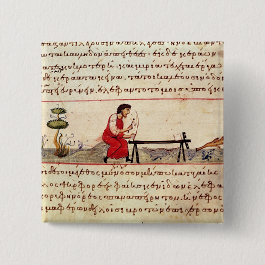 Mevrouw Grec 479 Traditional Iory work Vierkante Button 5,1 Cm (Voorkant)