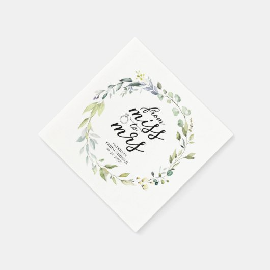 Mevrouw Greenery Eucalyptus Vrijgezellenfeest, juf Servet (Hoek)