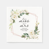 Mevrouw Greenery Geometric Vrijgezellenfeest Napki Servet (Voorkant)