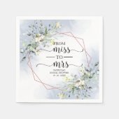 Mevrouw Greenery Geometric Vrijgezellenfeest Napki Servet (Voorkant)