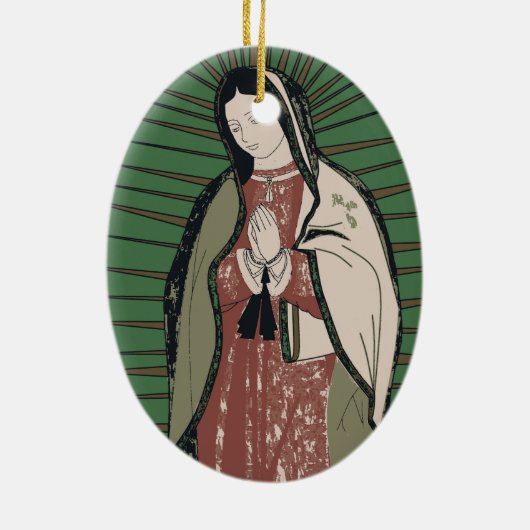 mevrouw guadalupe keramisch ornament (Achterkant)