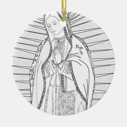 mevrouw guadalupe keramisch ornament (Voorkant)