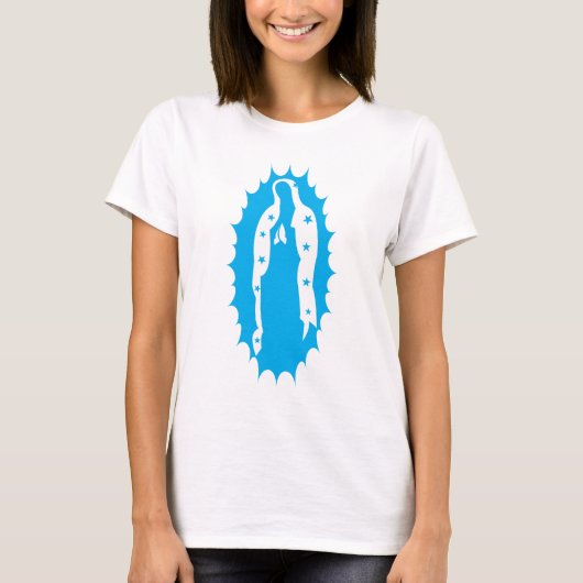 Mevrouw Guadalupe Modern Aqua T-shirt (Voorkant)