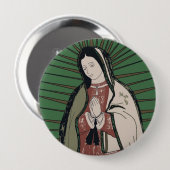 mevrouw guadalupe ronde button 4,0 cm (Voorkant /achterkant)