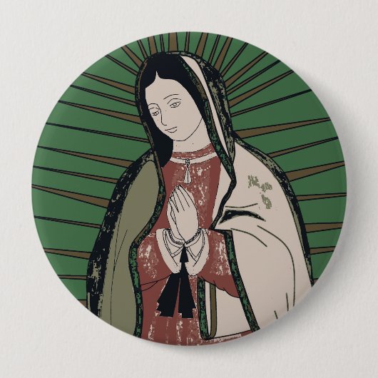 mevrouw guadalupe ronde button 4,0 cm (Voorkant)